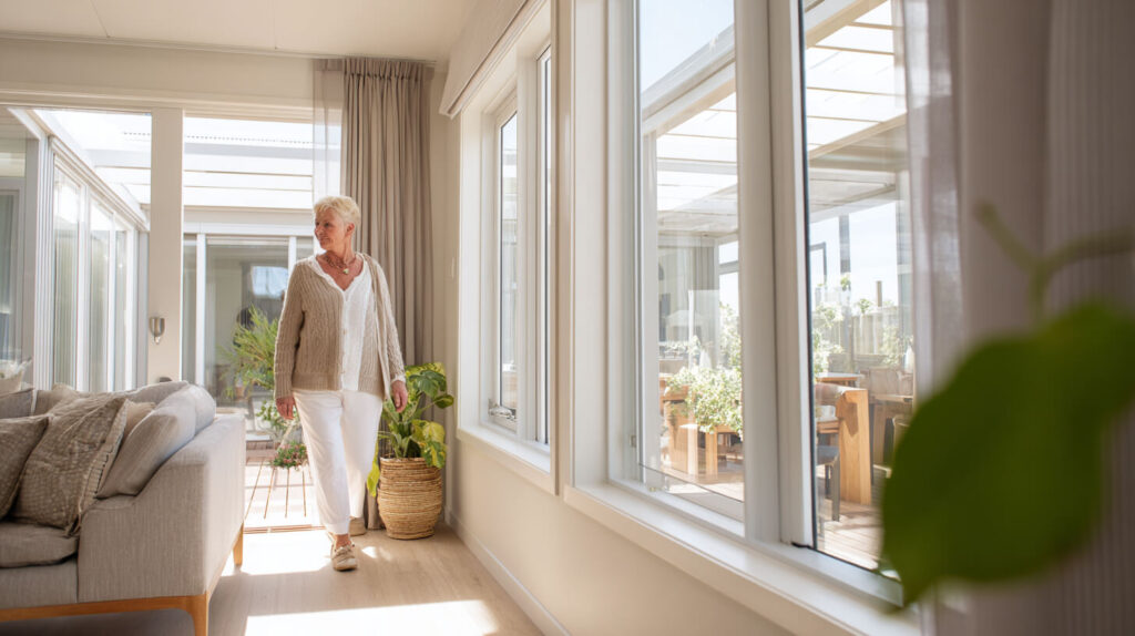 Woningaanpassingen zorgen voor meer bewegingsvrijheid en comfort in een lichte en toegankelijke woning.