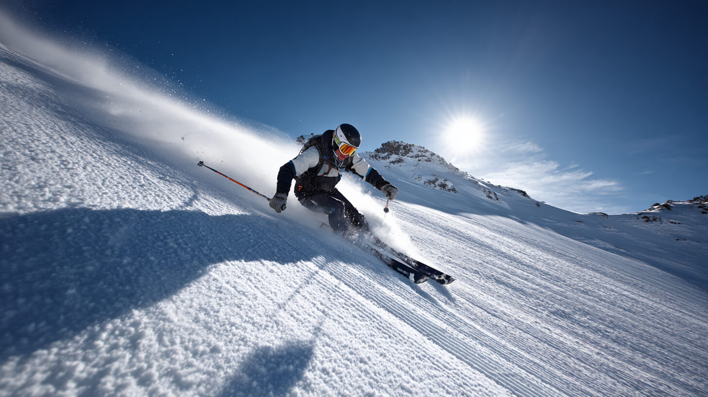 Ski techniek verbeteren op steile piste door juiste drukverdeling en stabiele houding.